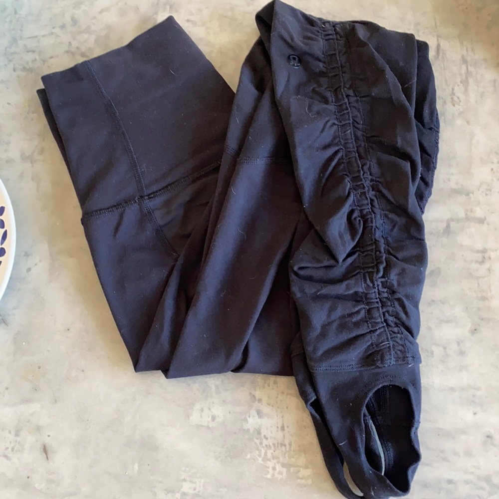 Lululemon Stirrup/Ruching Leggings